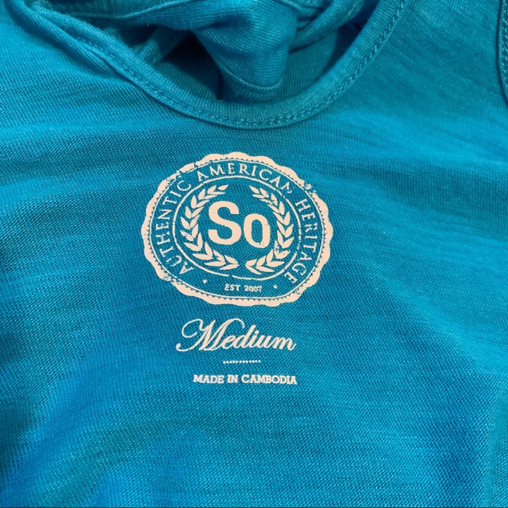 American Heritage Turquoise Racerback Tank Top - Picture 6 of 6